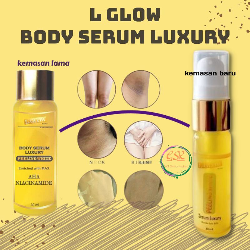 LGLOW BEAUTY Body Serum Luxury Peeling White original bpom
