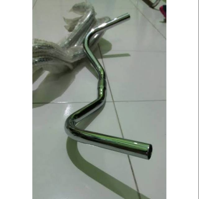 STIR SETIR STANG SEPEDA JENGKI KUMIS / MINION /MINITREK CHROME