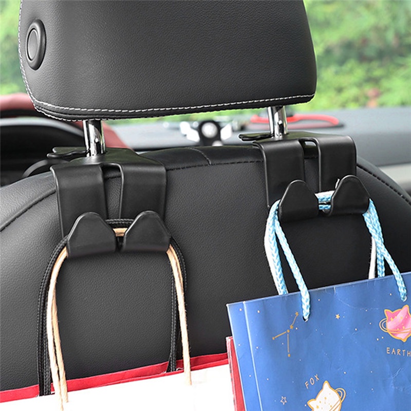 TK Car Seat Back Hook Hangers Headrest Mount Storage Holder Duarable Bearing Bag Pouch Clothes Hanging Hook