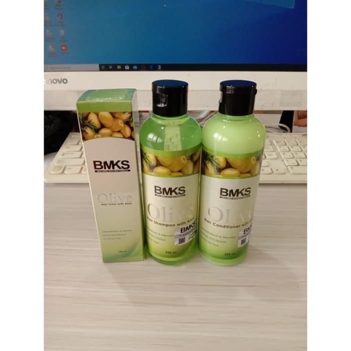 Paket BMKS Olive ( Shampoo + Conditioner + Hair Tonic) BPOM Original