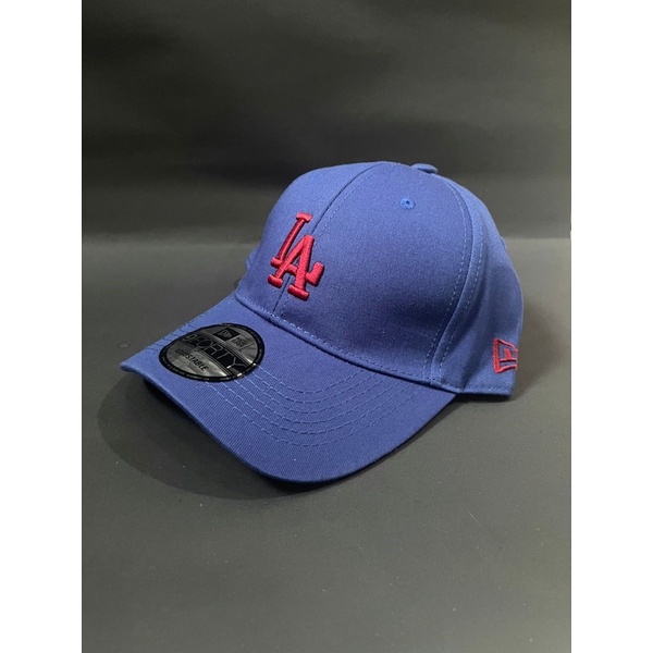 Topi MLB New Era Baseball Cap LA biru Logo merah