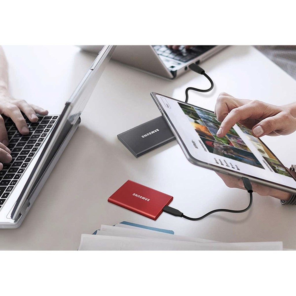 Samsung SSD T7 Portable 500GB / 1TB / 2TB SSD Portable SSD External SSD Eksternal HDD Hard Disk SSD WD SANDISK ADATA - Garansi Distributor Resmi 3 thn
