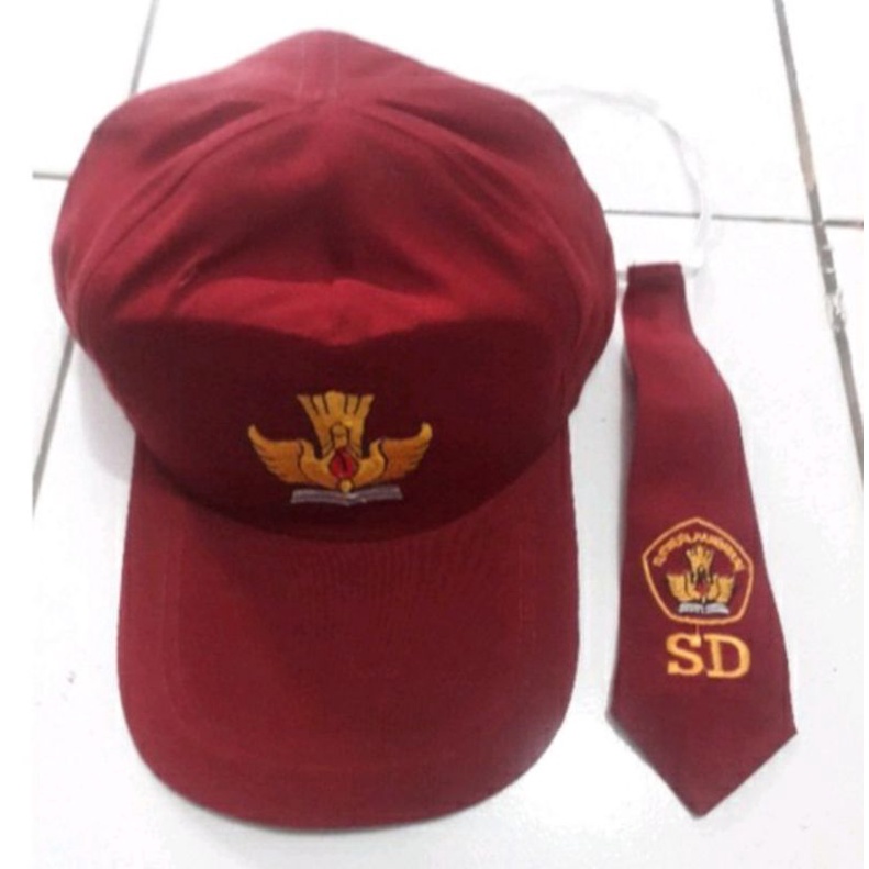 atribut SEKOLAH topi+dasi(paket hemat)sd.smp.sma