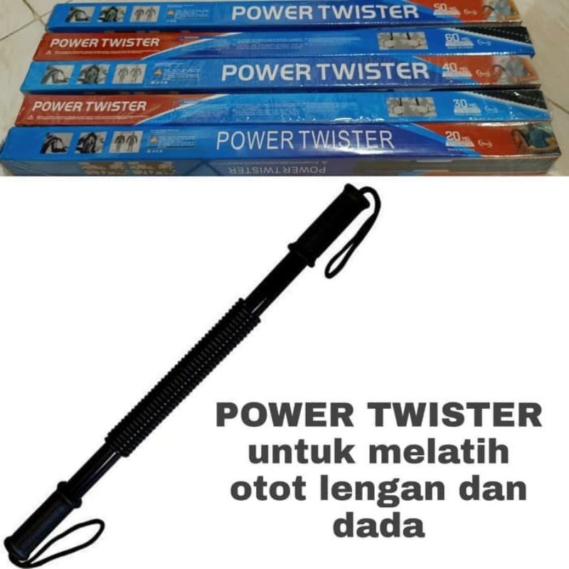 Power Twister 40kg Alat olahraga pembentuk otot tangan dada dan punggung