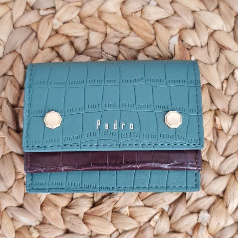 3.3 SALE | PDRO Croc-Effect Embossed Leather Card Holder