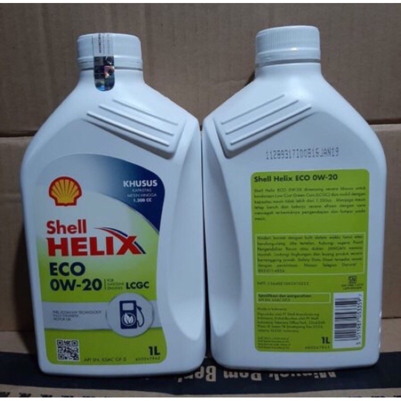 Oli Shell Helix ECO Sae 0w/20 1Liter LCGC Original