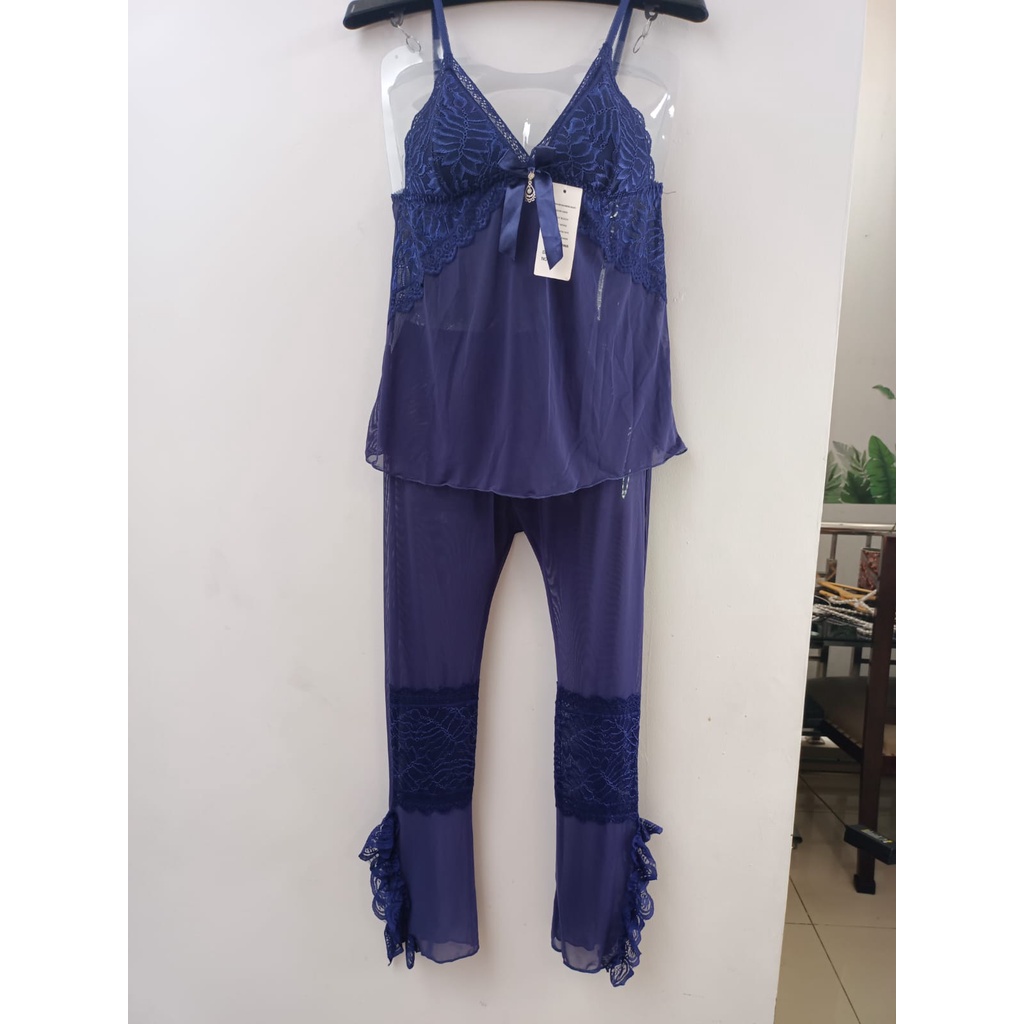 Bossexy-baju tidur lingerie set celana panjang Kinara/kado nikah