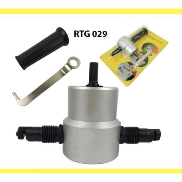 Nibble Metal Plate Cutting Nibbler Wrench Adapter Tool Double Head Bor