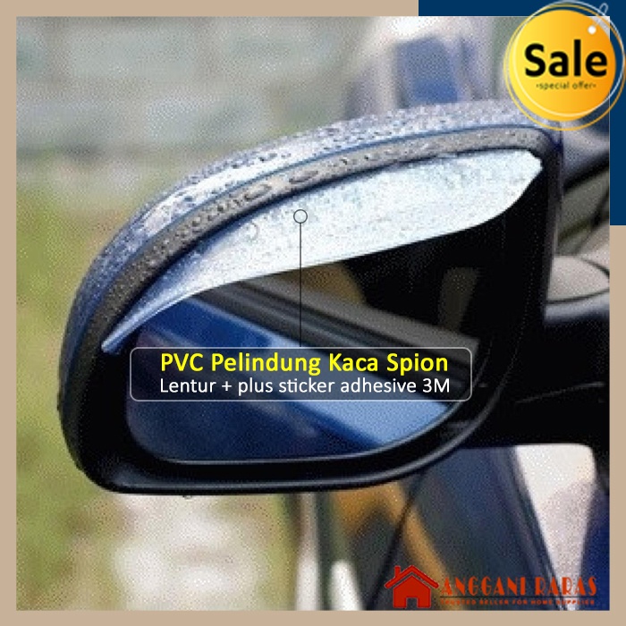 Cover Spion Mobil Anti Kabut Pelindung Hujan Bahan PVC uk 18 x 5.5 CM