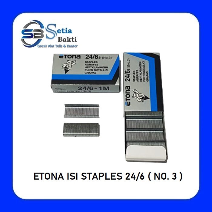 

Isi Staples ETONA Besar No 3 ( 24/6 ) - 1 Dus Kecil
