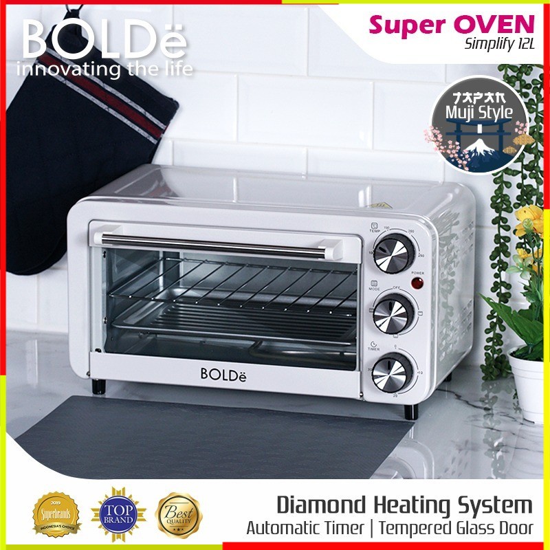 OVEN LISTRIK BOLDE 12 LITER OVEN LISTRIK MINI PERALATAN MASAK ELEKTRONIK DAPUR BOLDE SET RUMAH MURAH