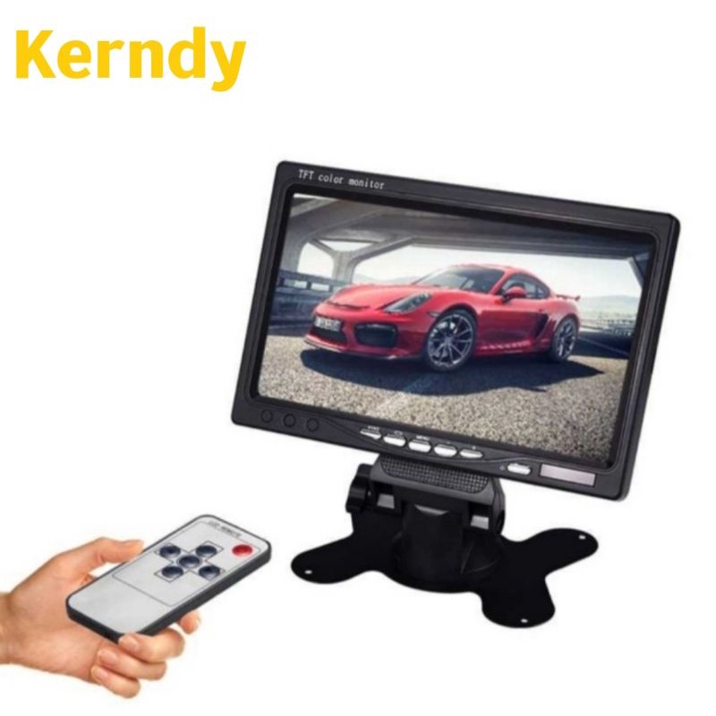 Kerndy Layar Monitor Mobil TFT Lcd 7 Inch HDMI+VGA+AV