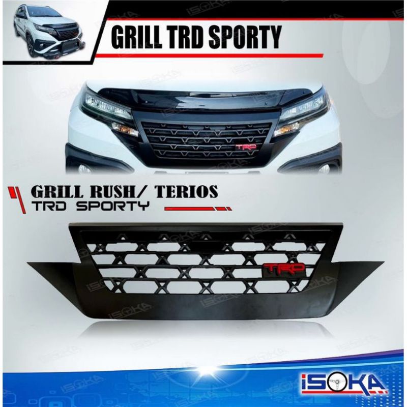 Grill TRD sporty Grill All new Rush Terios hitam Doff