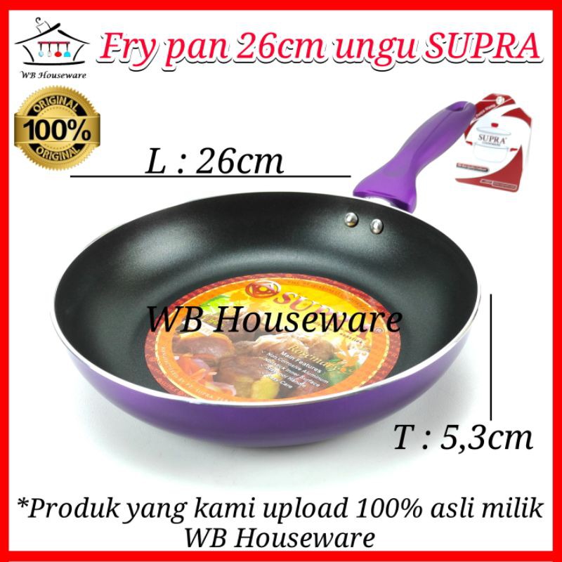 wajan anti lengket 26cm / panci penggorengan / Fry pan SUPRA