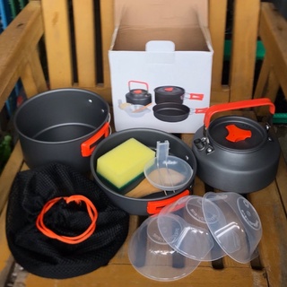 nesting cooking set ds-308 alat masak portable camping outdoor