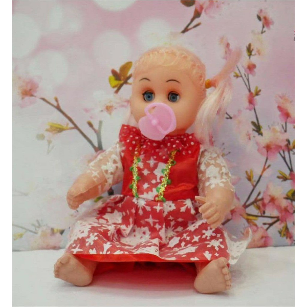 Boneka Nangis Empeng ukuran BESAR 26cm - Boneka Bisa Menangis