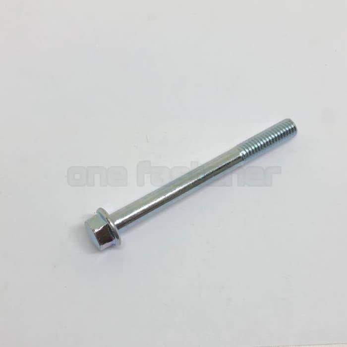 Baut Flange Bolt M6x80 Putih Kunci 8 blok mesin cvt baut 10 6mm panjang 8cm M6
