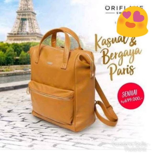 Paris functional backpack oriflame tas oriflame