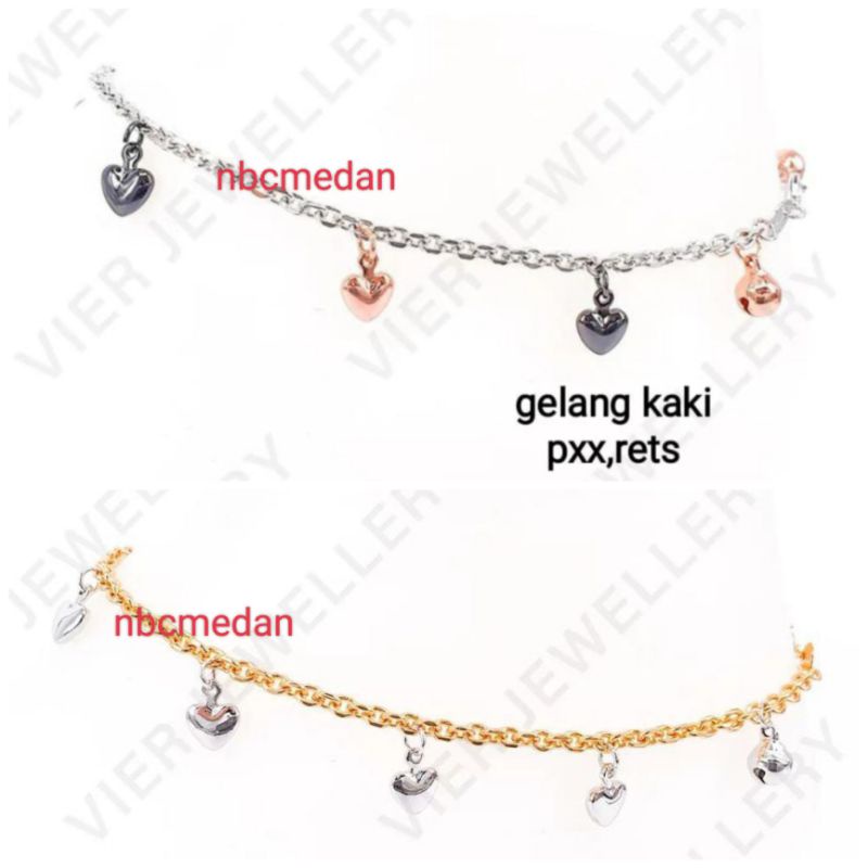 Gelang kaki titanium dan gelang tangan kode GK1 ,awet,tahan lama