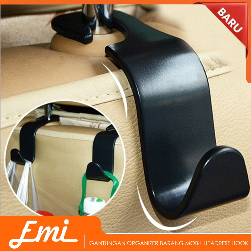 Gantungan Organizer Barang Mobil Headrest Hook 1 Pcs