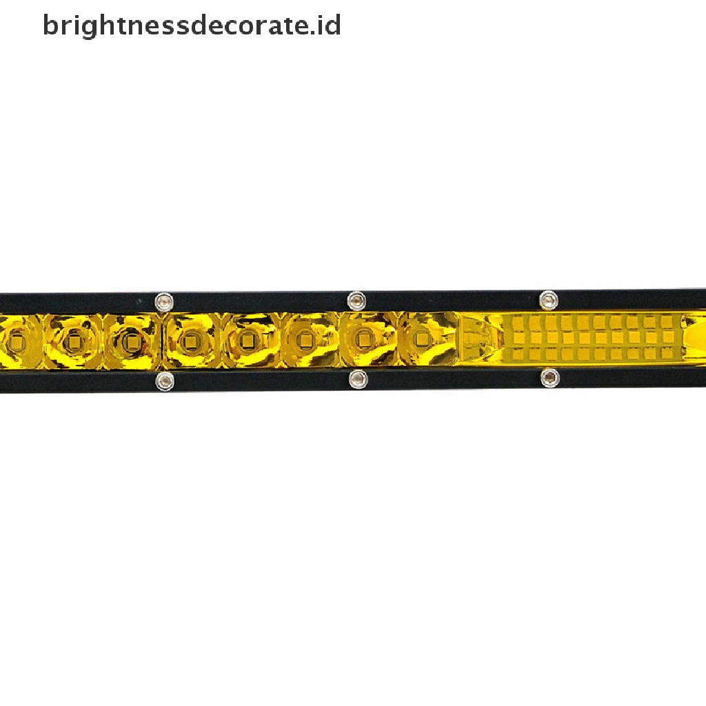 (Birth) Lampu Kerja Led 200w Satu Baris Ultra Slim 20 &quot;Warna Kuning Amber Untuk Truk / Offroad