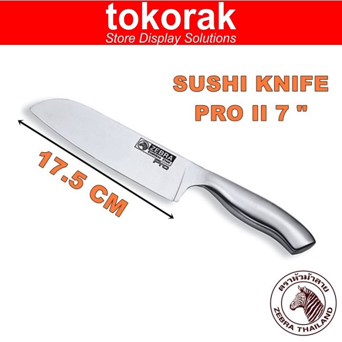 ZEBRA SUSHI KNIFE PRO 7 INCH 100249 PISAU SUSHI PISAU DAPUR STAINLESS