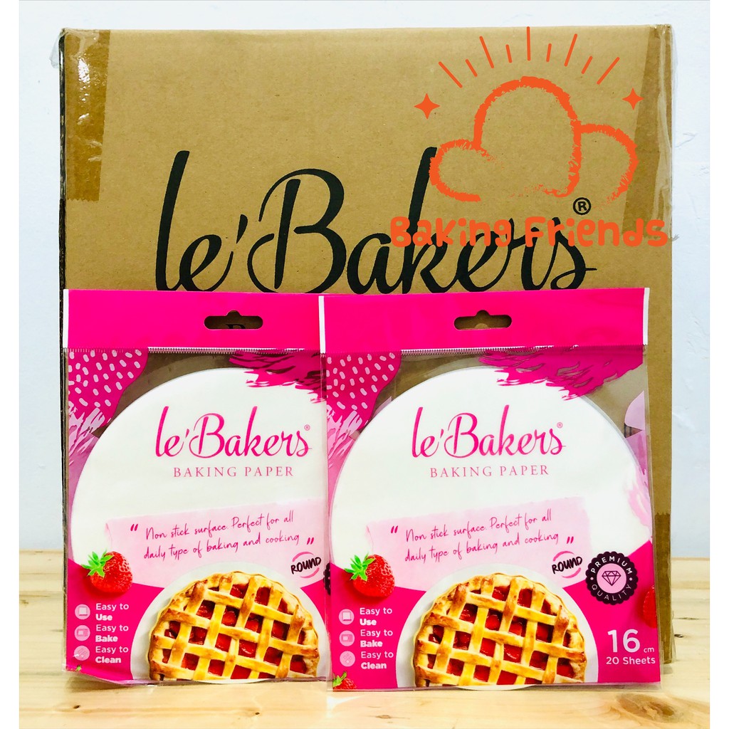 LE BAKERS BAKING PAPER ROUND 16CM/KERTAS BAKING LOYANG BULAT 16 CM