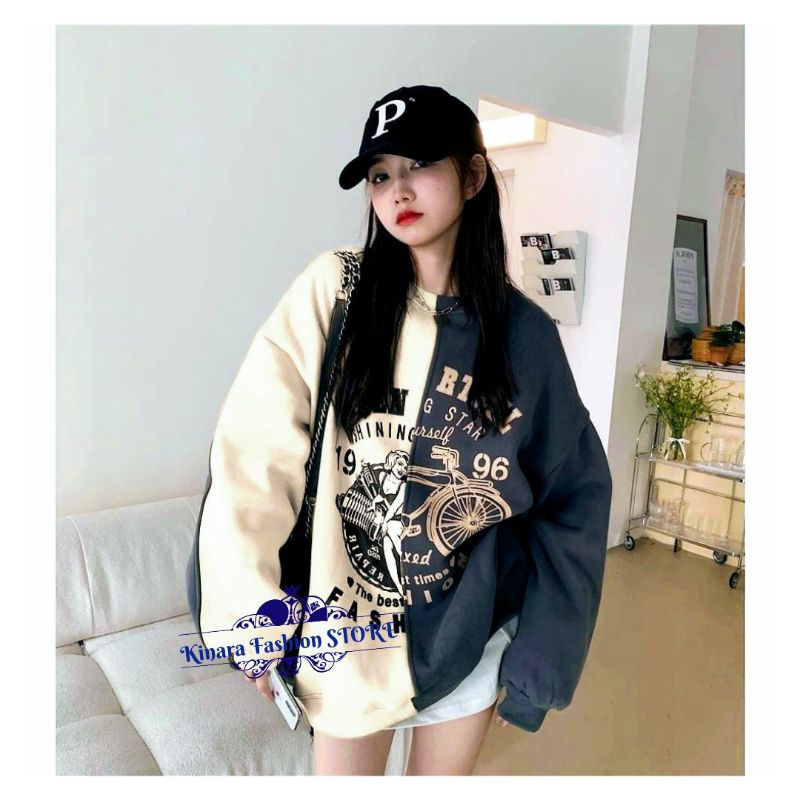 TEEN 2XL 3XL Sweater Crewneck Oblong | Outerwear Pria  Wanita Bahan Fleece Fashion Terkini Korean Style