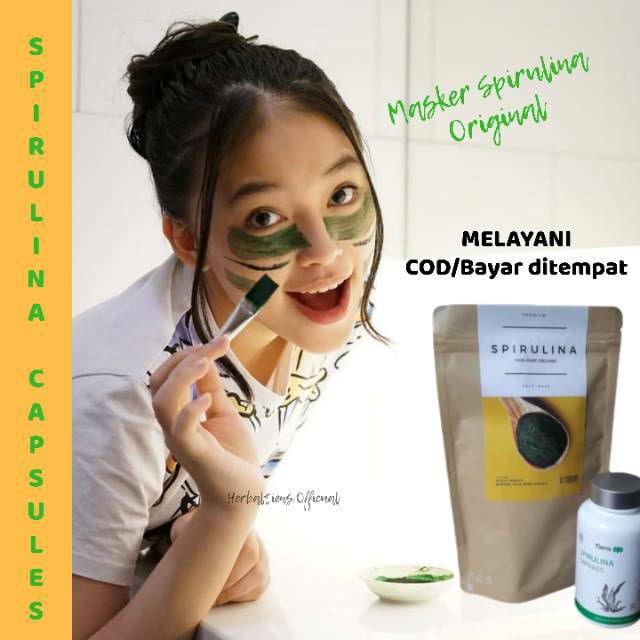 Masker Spirulina Original / Masker Jerawat / Spirulina Original Tiens / Masker Spirulina Tiens