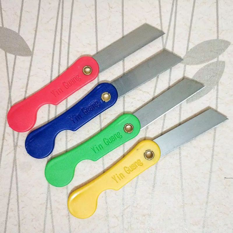 

A347-Pisau Cutter Lipat Silet Mini Warna Serbaguna Stainless Steel Satuan