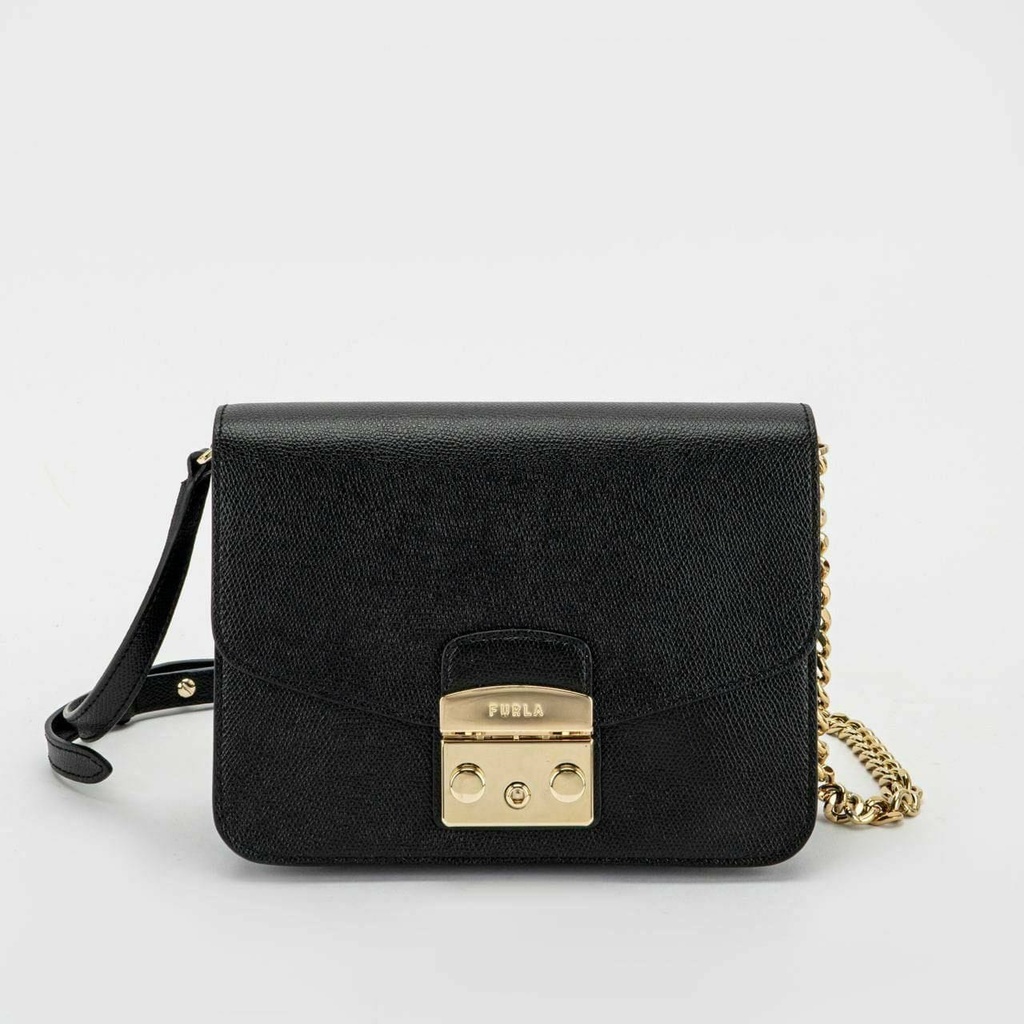 Ready  Furla Metropolis S Crossbody Bag   Color : Black Size : 21cm x 16cm x 9cm