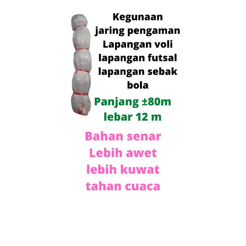 Jaring Lapangan Volly Futsal Basket Pengaman Pagar Kuat dan Tahan Sinar UV jaring lapangan volly