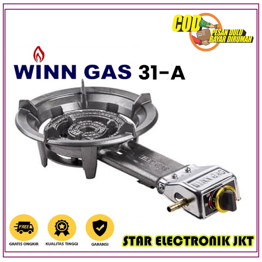 Winn Gas W 31A Kompor Gas Cor 1 Tungku Kompor Mawar/Kompor Komersial