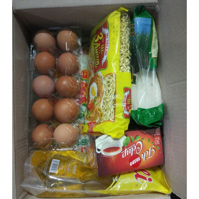 

Jual Paket Sembako Murah Perdus (Beras, Telur, Teh, Gulaku, Mie, Minyak)