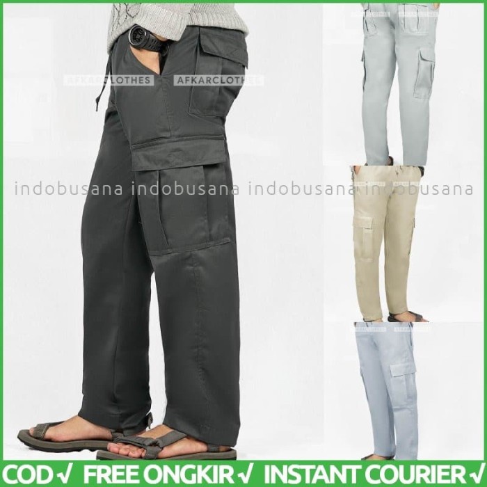 Celana Cargo Pria Bisa COD Pants Hiking Celana Chino Bahan Tebal Terbaru D8B5 Kualitas Premium Fashi