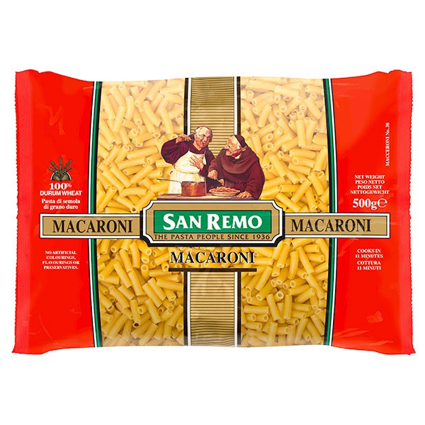 San Remo Macaroni Pasta 500gr Makaroni