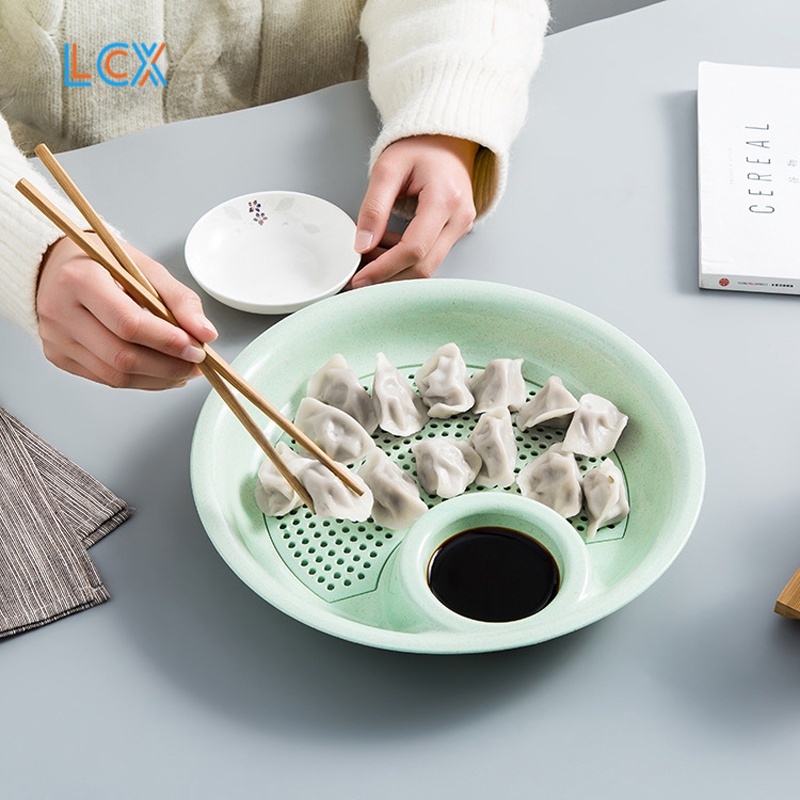 LCX Piring Pangsit / Dumpling plate  Dumpling Tirisan ​2 Lapis Dimsum Plate Wadah Sushi VS-72