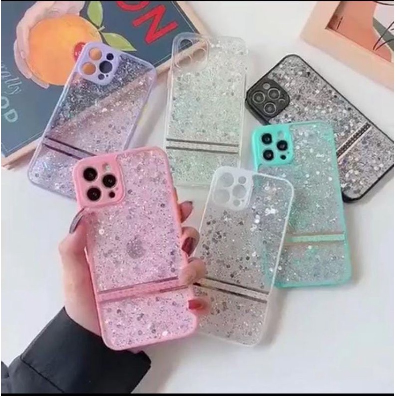 Case Glitter Oppo A5S A7 A12 A11K F9 A3S A5 2020 A9 2020 A16 A54 Casing Glitter Chorme Swarovski Kes