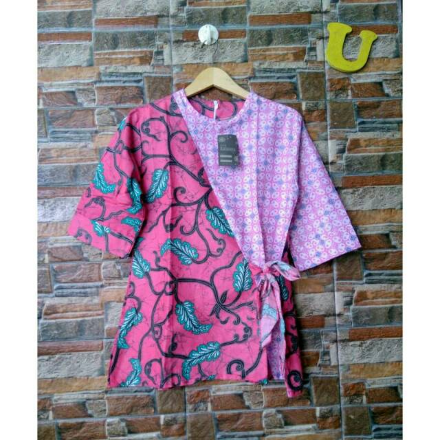 Atasan blouse wanita batik model kimono