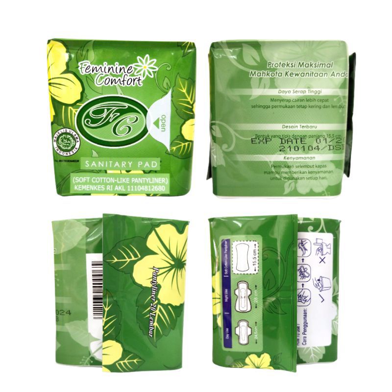 Avail Hijau Pantyliner Pembalut Herbal KANDUNGAN✅ Soft-cotton like surface ✅ Air laid inner layer ✅ PE waterproof external layer ✅ dll