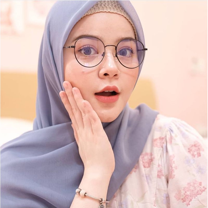 Frame + Lensa Anti Radiasi Kacamata Round Metal 992
