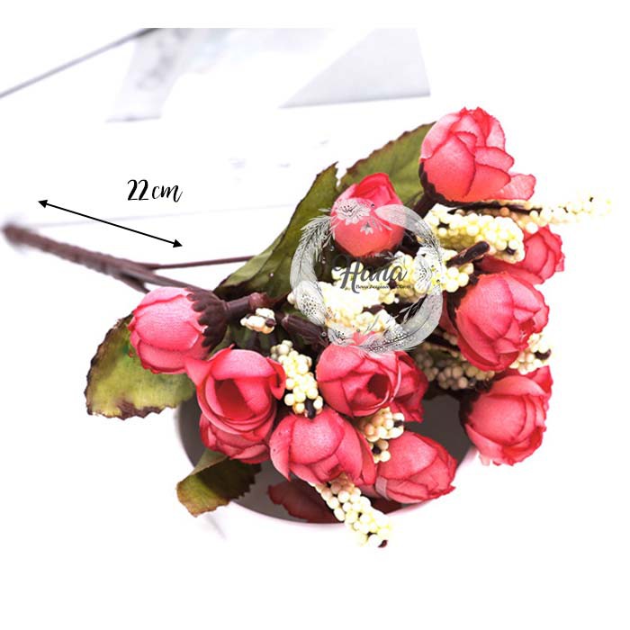 Bunga plastik mawar mini kuncup / Mini rose buds artificial flower-1
