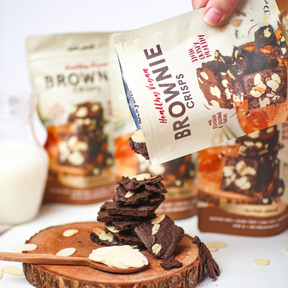 Vegan Brownie Crisps (75gr) - Gluten Free &amp; Healthy - LUCKYBITE