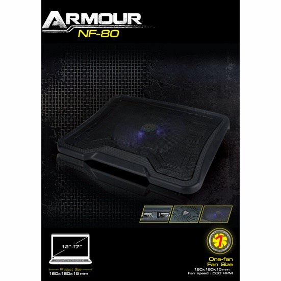 Cooler Pad Nubwo NF-80 - Armour Cooling Pad