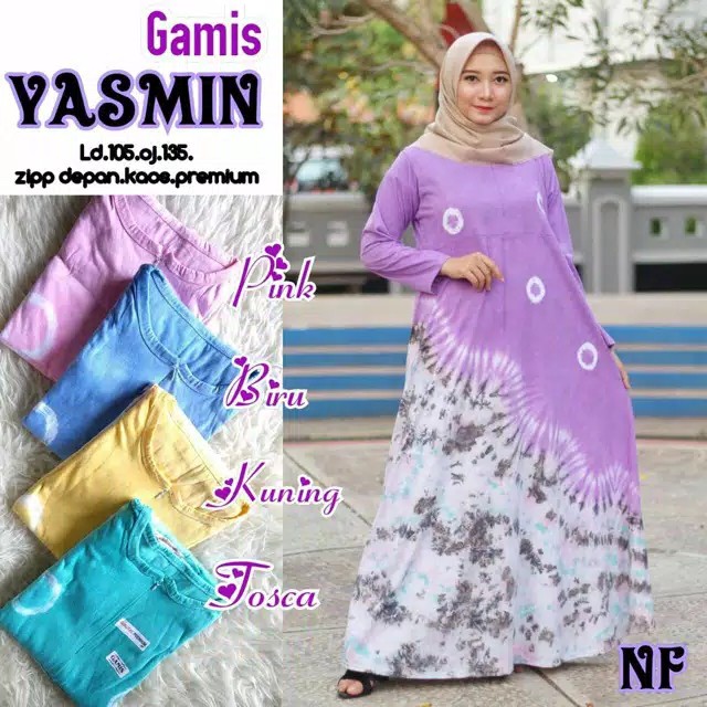 GAMIS KAOS PELANGI TYEDYE YASMIN Shopee Indonesia GAMIS KAOS PELANGI TYEDYE YASMIN Shopee Indonesia