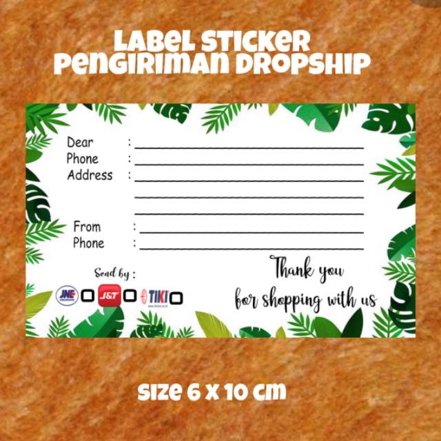 

Label sticker pengiriman