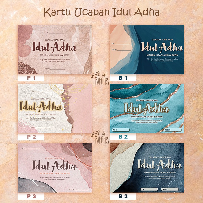 KARTU/STIKER/HANGTAG UCAPAN LEBARAN IDUL ADHA / GREETING CARD IDUL ADHA LEBARAN HAJI