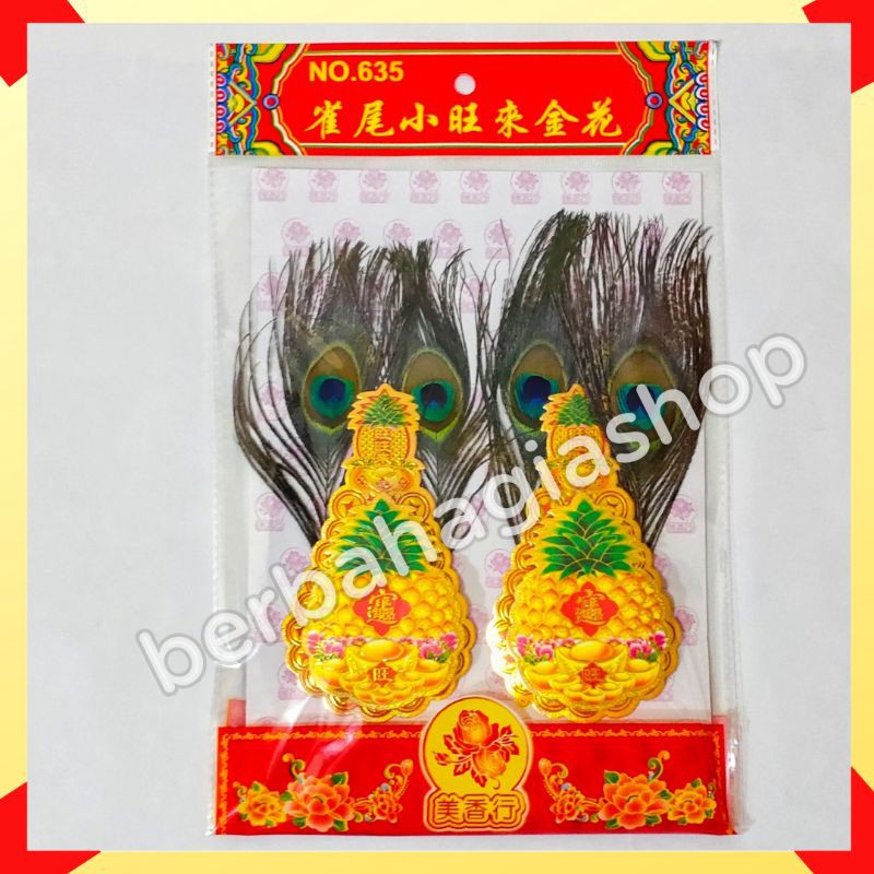 Kimhua / Kim hwa / Kimhue / Kim Hue Nanas Bulu Tempel Di Dinding Altar Sembahyang