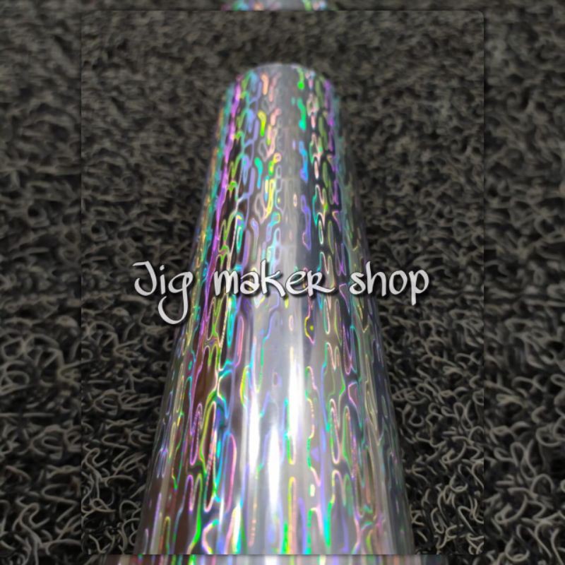 hologram hot stamping lure dan metal jig- IMPORT ORIGINAL- lebar 20cm- motif minyak