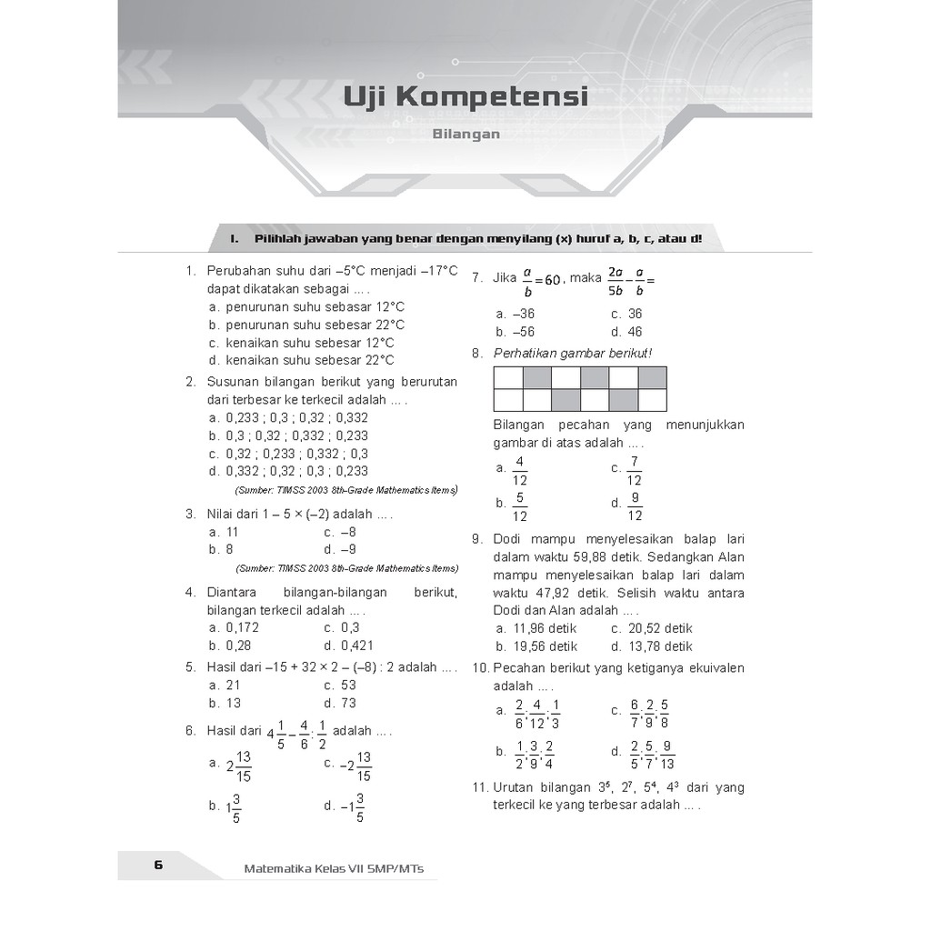 Buku Pendamping Matematika Smp Kelas 7 Kunci Jawaban Incer Shopee Indonesia